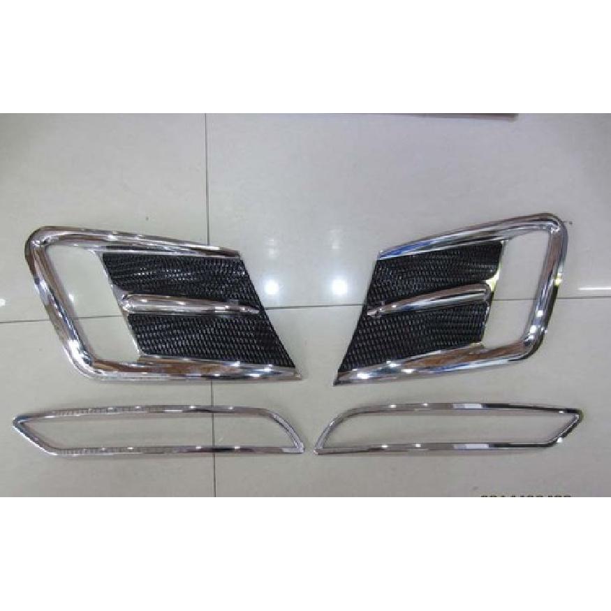 Rear+Front Fog Light Cover Trim Chrome for 2014-2016 Volvo XC60 Fog Light Set