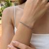 Minimalist Silver Color Link Bracelet for Women Stainless Steel Cuban Chain Bracelet Stackable Wrist Jewelry Waterproof