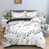 3D Print Musical Symbols Bedding Set,Duvet Cover Comforter Bed Set Quilt Cover Pillowcase,King Queen Twin Size Boys Girls Adults