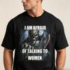 Codzienny T-shirt z krótkim rękawem Jestem Przerażony Rozmawiania Unisex Szkielet Ciemna Sztuka Prinymeme Graficzny Codzienny Streetwear Unisex Koszulka
