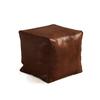 Non-Slip PU Leather Ottoman Waterproof Moroccan Pouf Unstuffed Cushion Cover  Shoe-changing