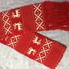 Couple Wool Warm Deer Knitted Scarf Christmas Snowflake Deer Scarf Double-sided Fashion Scarf