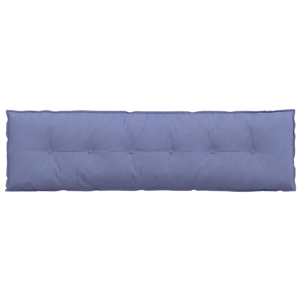 Blue Denim Back Cushion 180 x 19 x 50 cm Fabric