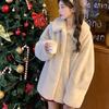 Fur jacket women's medium and long autumn and winter imitation mink velvet thickened fur coat square collar is thin, loose and light