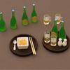 7PCS/set Doll House Accessories 1:12 Dollhouse Miniature Eel Rice Caviar Sake Lamian Noodles Kitchen Model Decor Toy
