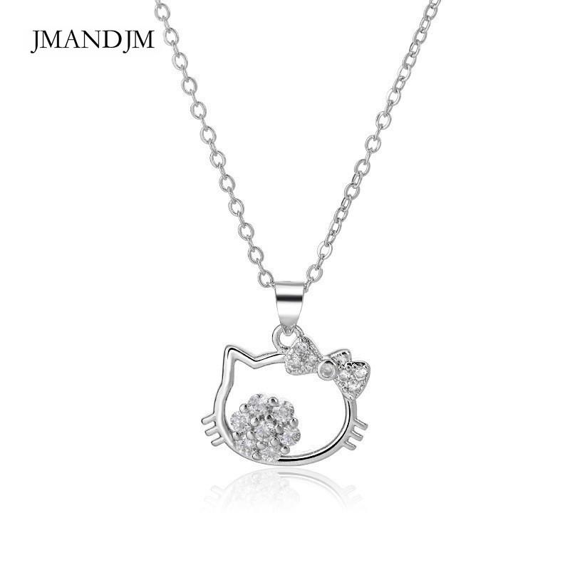 

Ожерелье с бриллиантами в виде мультяшного кота, модное женское сердечко, студенческая подруга, ключичная цепочка, нишевый дизайн, свитер, цепочка