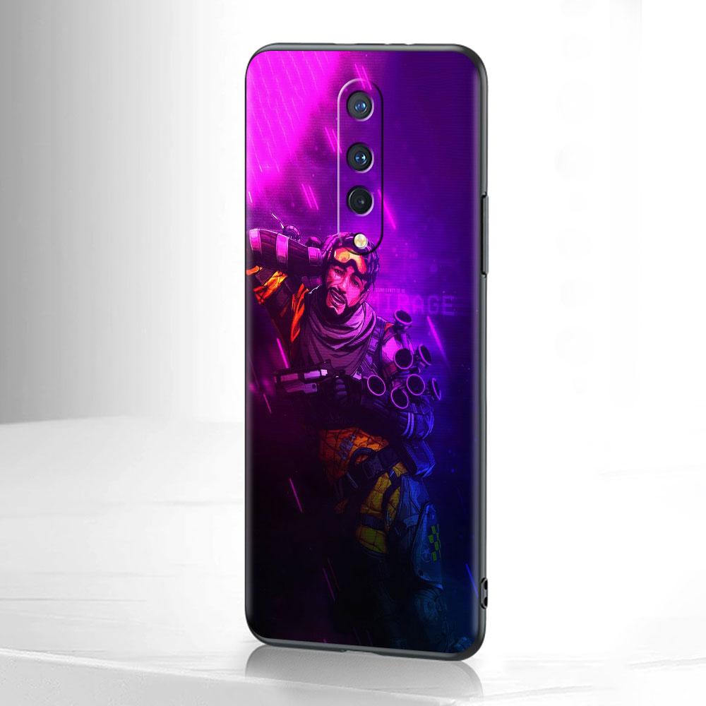 Custodia Morbida Per OnePlus 8T 7 9 8 Pro Nord 2 Z N10 5G 9R N100 7T 6T N200 CE Nera Guscio in Silicone Copertura Telefono Gioco Apex Legends Capa