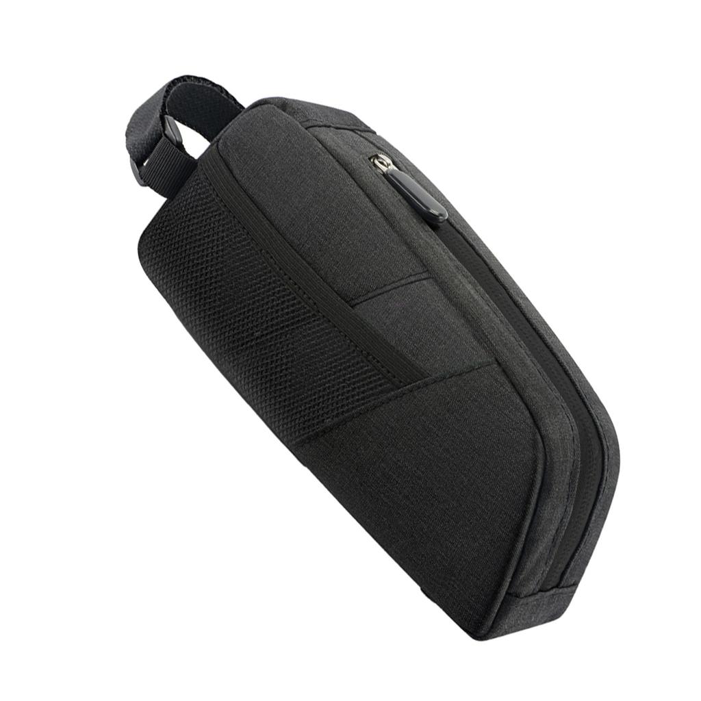 Top Tube Bike Bag Streamlined Design with Triple Hook and Fasteners Side Mesh Pockets Cycling Storage for Mountain Road Bikes