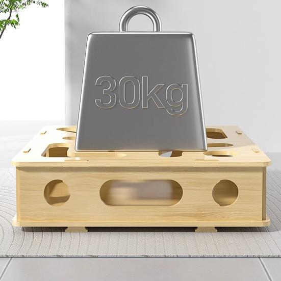 Cat Scratch Puzzle Box Interactive Enrichment Box Cat Nail File Self-Play Maze Box with Bell Balls Scratcher for Cats Hunting Mental Stimulation