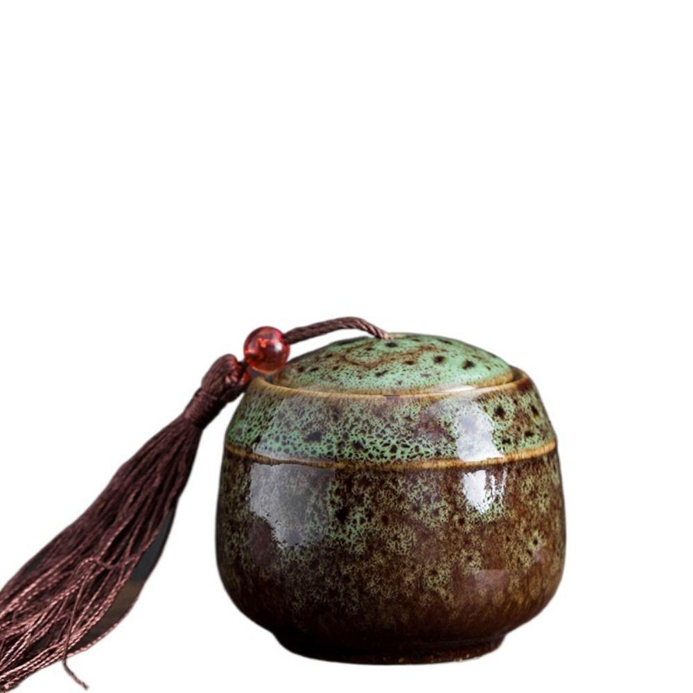 Portable Tea Organize Box Ceramic Coffee Canister Easy To Clean Food Storage Container  Travel