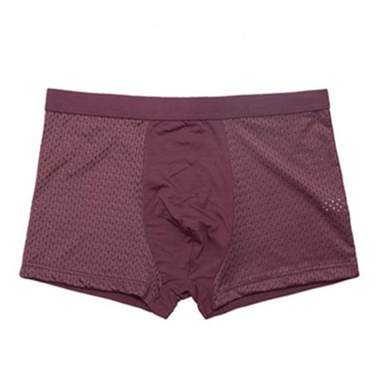 

Мужские боксеры однотонные полые дышащие антисептические мужские трусы для сна 4XL