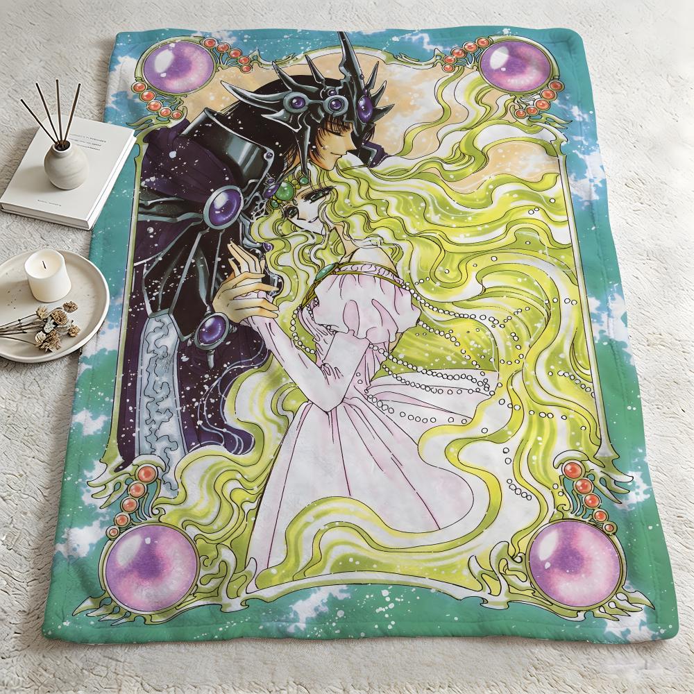 Anime M-Magic Knight Rayearth-h Throw Warm Soft Flannel Blanket, Multi-use for Sofa Bed Camping Travel Nap