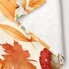 1pc Autumn Leaves & Mushrooms Print Flannel Blanket - Cozy Fall Decor Throw with Vibrant Orange/Yellow/Brown/Green/Purple Colors