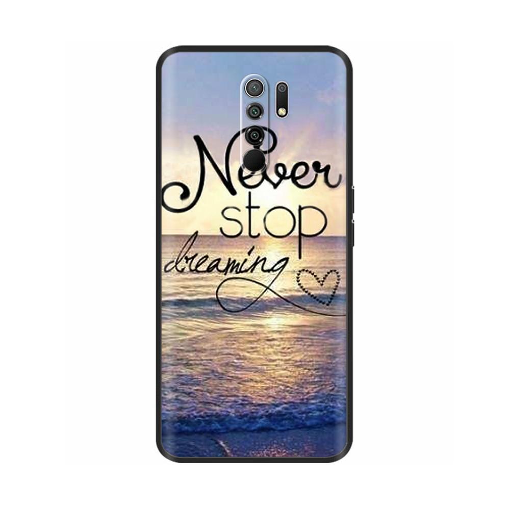 Silicon Case for Xiaomi Redmi 9 Redmi9 Case Back Cover Coque Funda Shell Soft Black TPU Cute Cartoon Phone Bag Bumper Protective