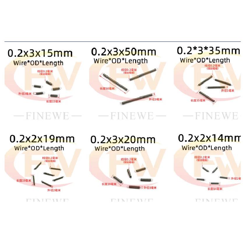 10PCS  Wire 0.2mm Length 5-50mm Stainless Steel  Mini Spring  DIY Mechanical Samll  Tension Spring