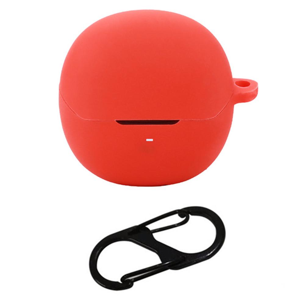 

Для наушников QCY AilyBuds Pro+ с Bluetooth-совместимостью Чехол с защитной силиконовой крышкой и пряжкой против потери Red