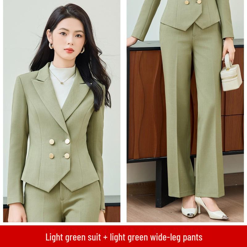 Γυναικείο Δίκουμπο Σετ Κοστουμιού: Μπλέιζερ & Παντελόνι Φθινόπωρο/Χειμώνας