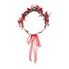 Decoration Rose Flower Crown Flower Headband Red Berry Garland Wreath Decoration Women Headwear
