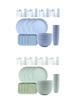 44-Piece Portuguese Tableware Set: Plates, Bowls, Cups & Cutlery in Durable Plastic