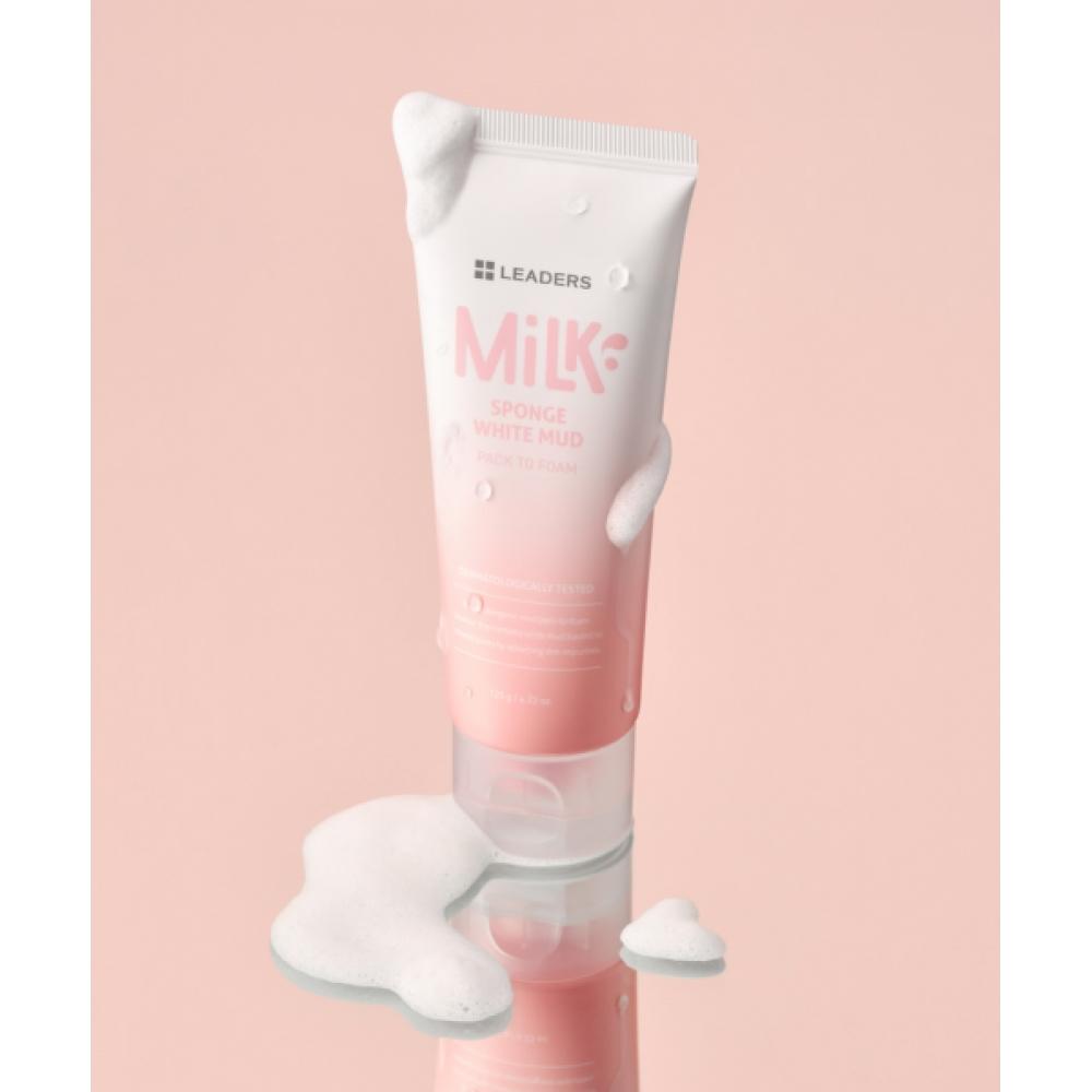 Leaders Cosmetics Leaders Milk Sponge White Mud Facto Foam One Step Cleanser 120g NONE