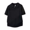 Solid Color Half Zipper Lapel Ice Silk Knitted Sweater POLO Shirt Men's Breathable Thin Short Sleeved T-shirt