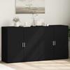VidaXL Buffets 2 Pcs Black 79x38x80 Cm Engineered Wood, Storage Cabinet, Entryway Furniture, Accent Furniture, Furniture of 3276603