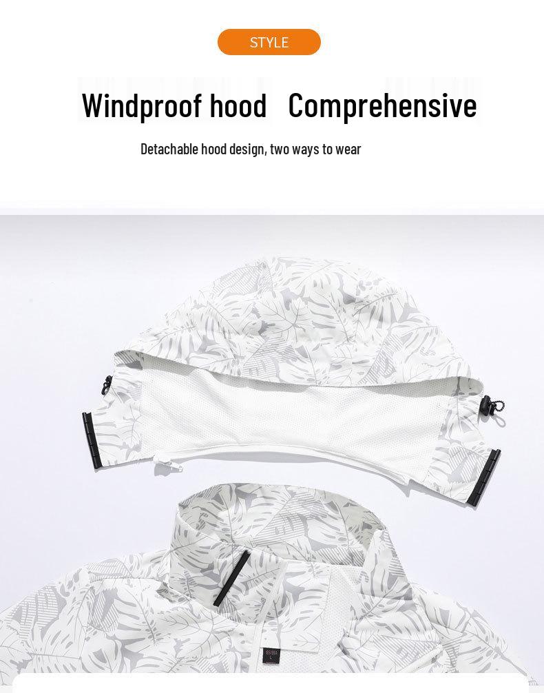 Camouflage Hooded Windbreaker: Lightweight Men's & Unisex Mountaineering Jacket for Spring & Autumn Outdoor Activities.