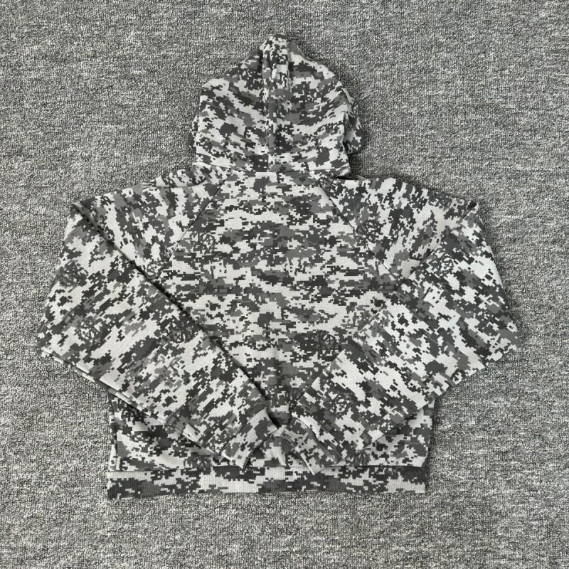 Mertra Heavy Industry Camo Loose Fit Hooded Sweatshirt Unisex Casual Trendy Top