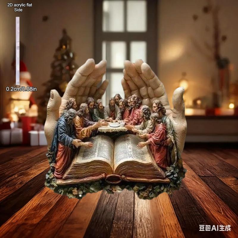 2D Flat, Acrylic Apostles Standee Desktop Decoration, with Base, Suitable for Wall Decoration, Porch, Room, Villa, Accents Home, Hallway, or Workplace