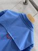 Spring 2026 Women's Polo Collar Loose Shirt with Letter Embroidery - M Brand Collection