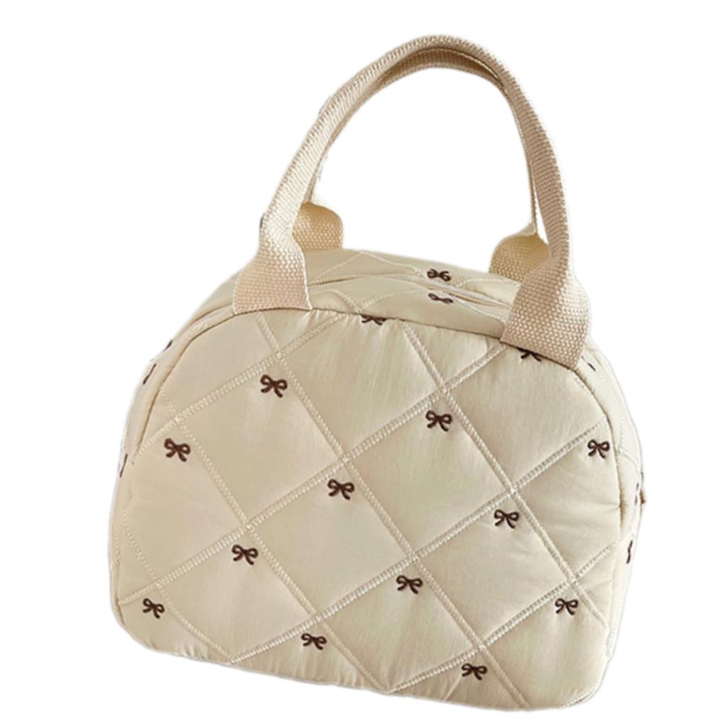 Lovely Bows Makeup Bag Large Capacity Cosmetic Bag Wash Bag Handheld Travel Toiletry Bag Makeup Storage Bag