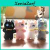 Schattige Pluche Kat Sleutelhanger Zacht Knuffeldier Figuur Schattige Tas Hanger Pop