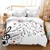 Music Notes Bedding 3Piece Set  Queen Sizes Comfortable  EcoFriendly For Kids Teens Girls Of All Music Fan Lover Sleep In Melody