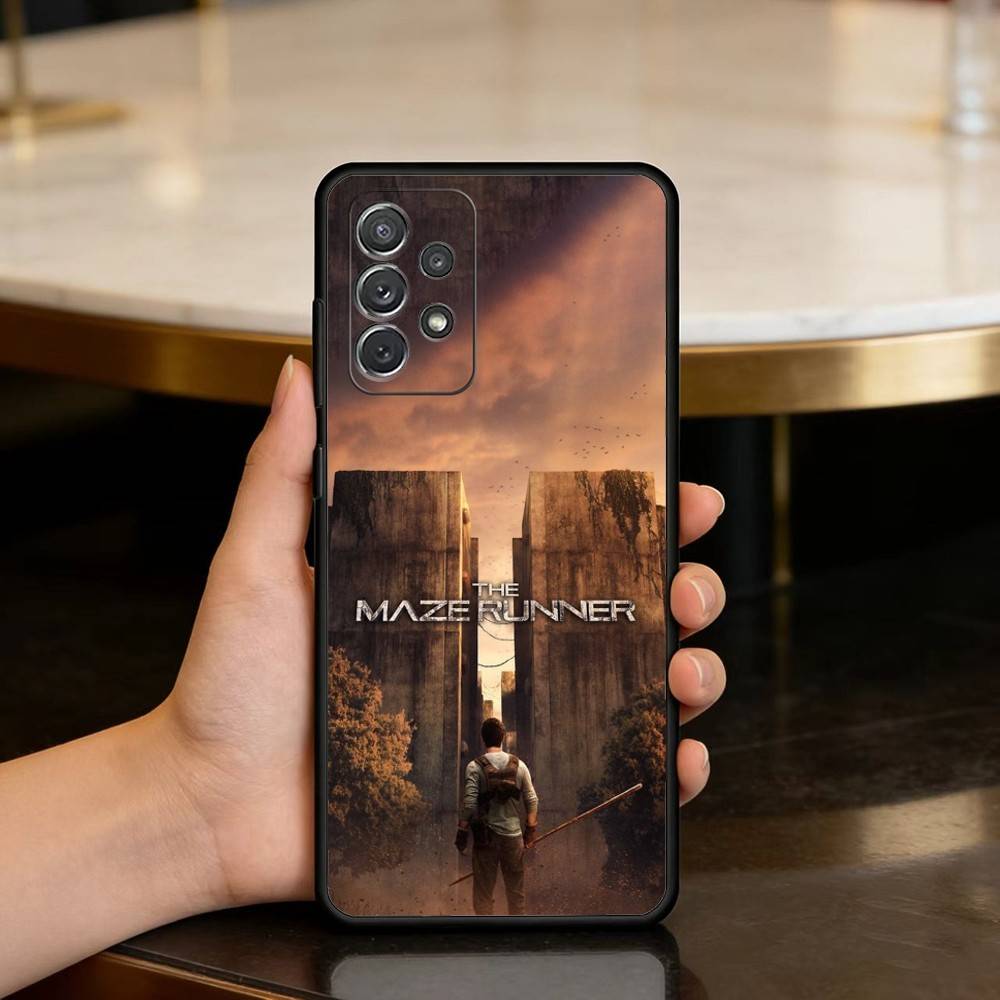 The M-Maze R-Runner Phone Case For Samsung Galaxy A73,A72,A71,A70,A53,A52,A51,Soft Silicone Black Cover