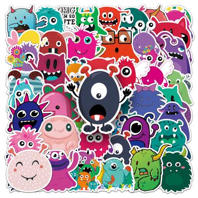 50 Hand Tents Little Monster Doodle Personality Cartoon Cute Children's DIY Skateboard Suitcase Stickers Waterproof