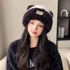 Autumn and Winter Cute Cat Ears Soft Plush Knitted Cold Hats for Women Outdoor Fashion Warm Versatile Pullover Beanies