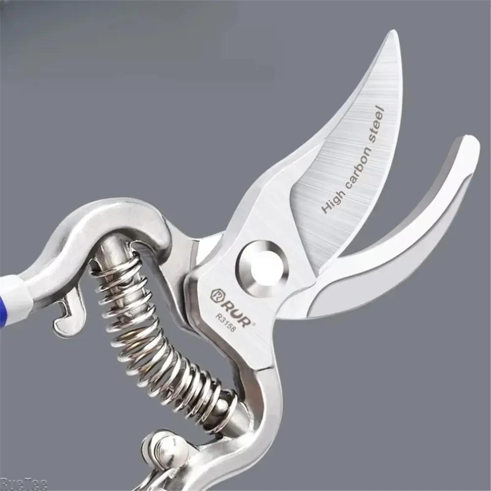 Garden Pruning Shears RUR 8-Inch Wood Handle Shears Fruit Pruning Shears Garden Orchard Farm Pruning Tools