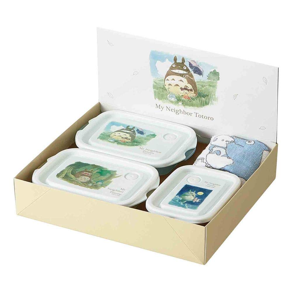 

Skater Контейнер для еды Набор подарочных влажных салфеток Мой сосед Тоторо Акварель Ghibli Сделано в Японии SET915 & (1500 иен)