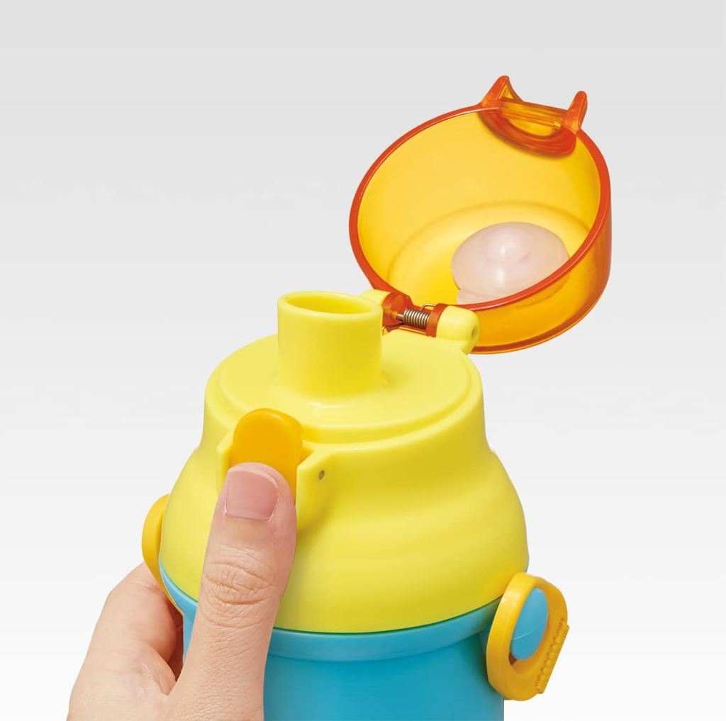 Skater Water Direct Dishwasher Made in NHK for Boys and Children's Bottle, 480ml, Drinking, Plastic, One-Touch Operation, Safe, Japan, Fanta!, Girls,