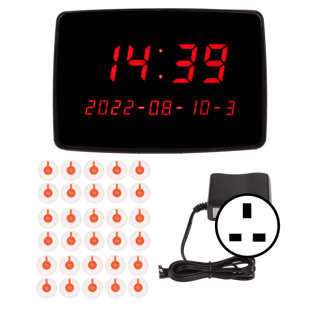 Wireless Calling System PC Display Receiver 30 Waterproof Call Buttons Customers Patient Pager