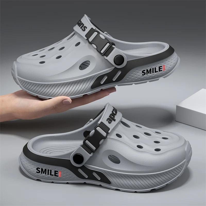Fashion Summer Outdoor Men Beach Sandals Fashion Eva Mens Slippers Anti Slip Man Casual Shoes Comfortable Wear Resistant Garden Shoes