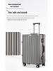 Large Capacity Aluminum Frame Suitcase: Durable, Silent Wheels, Secure Password, Unisex Design