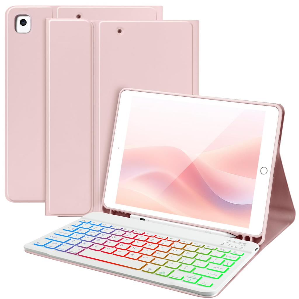 GRB Keyboard Case For IPad 11 (A16) 2025 With Pen Slot and Backlit English Keyboard
