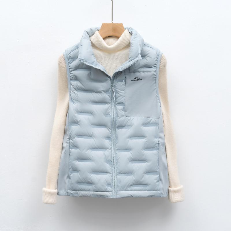 Outdoor light down vest women's autumn and winter short stand-up collar warm top jacket