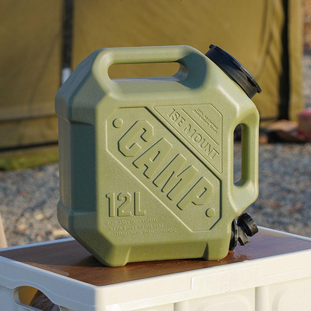 12L Water Storage Container Portable Camping Water Tank Outdoor Drinking Bucket  Travel Supplies