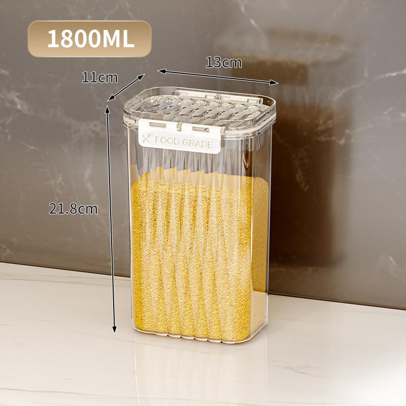 Airtight Food Storage Container With Lid Sealed Pet Stackable Air Tight Pantry Storage Canister For Kitchen Pantry Organizer