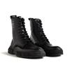 Viron Recycled Apple Leather Lace-Up Boots 1992 Black