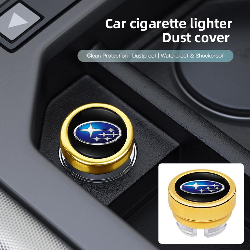 Sticker Car Cigarette Lighter Cap Auto Lighter Dust Proof Cover Accessories For Subaru STI XV Forester BRZ qOutback Crosstrek WRX
