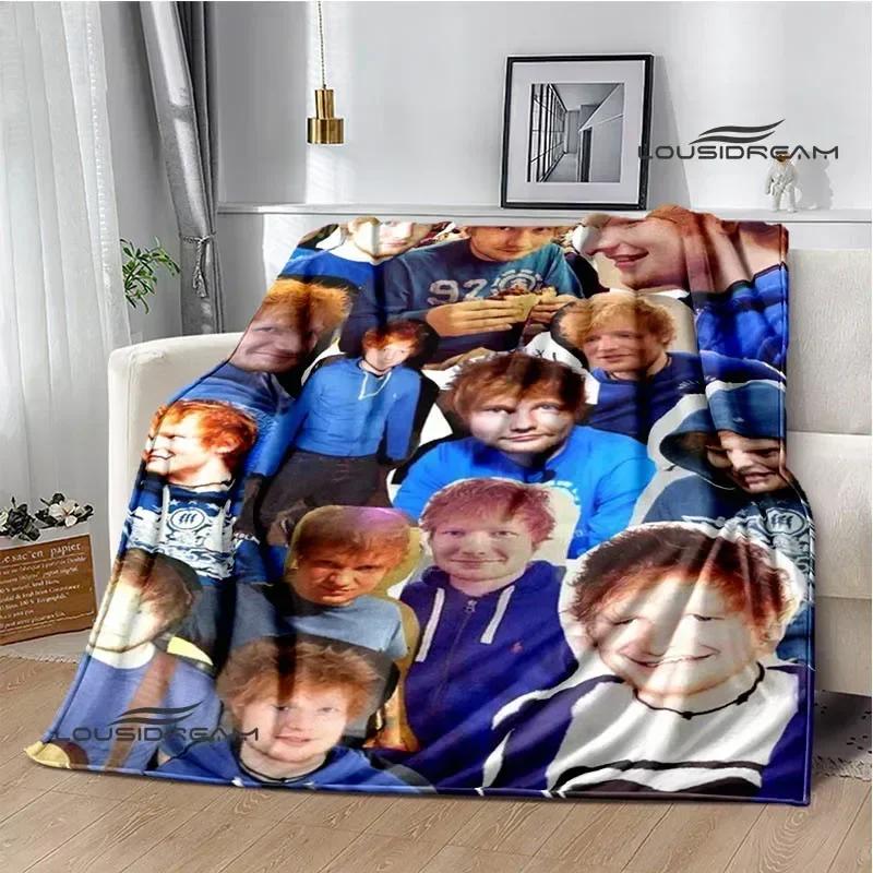 Sänger Ed Sheeran bedruckte Decke Warme Flanelldecken Weiche und bequeme Decke Bettwäsche Decken für Betten Geburtstagsgeschenk