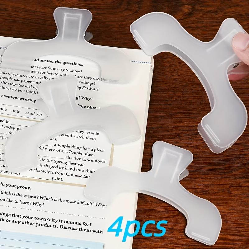 Book Clip - White: Use Desk Clip, Strong Page Holder, Notebook Folder, Office Supplies